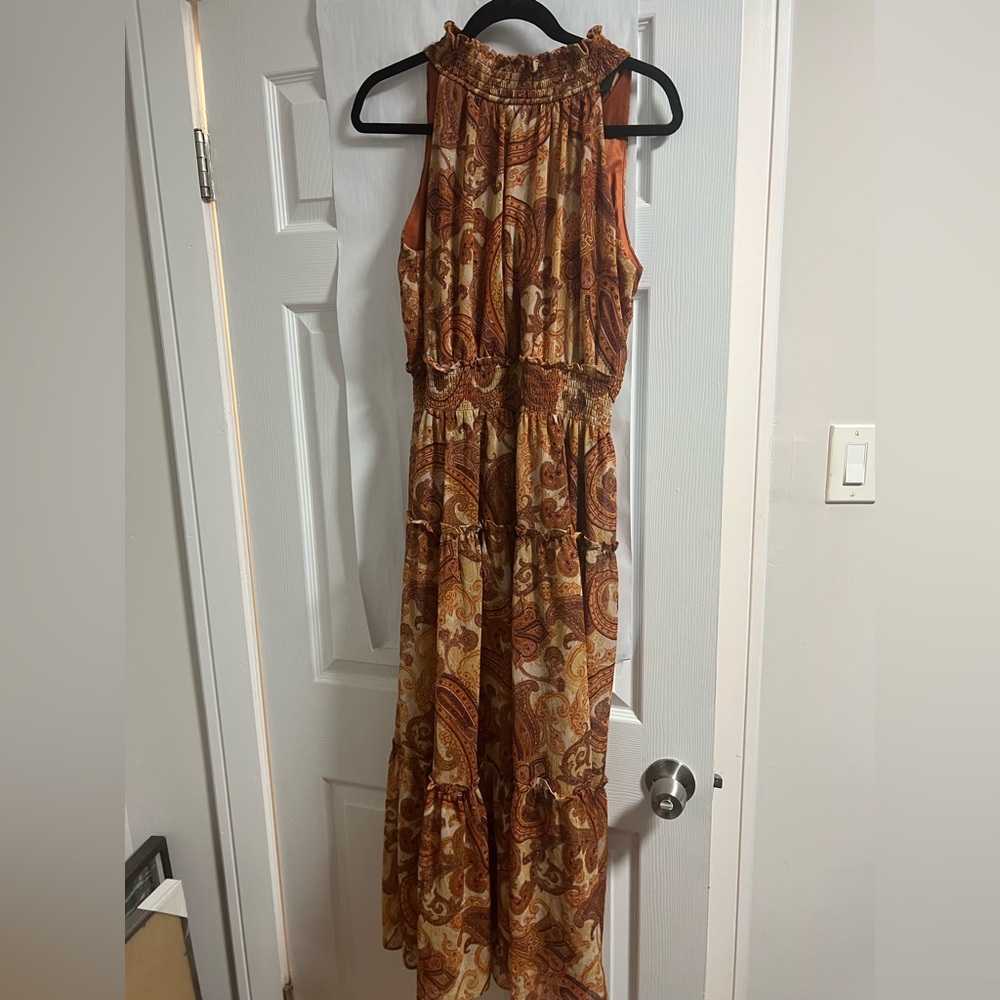 Paisley Print Sleeveless Dress